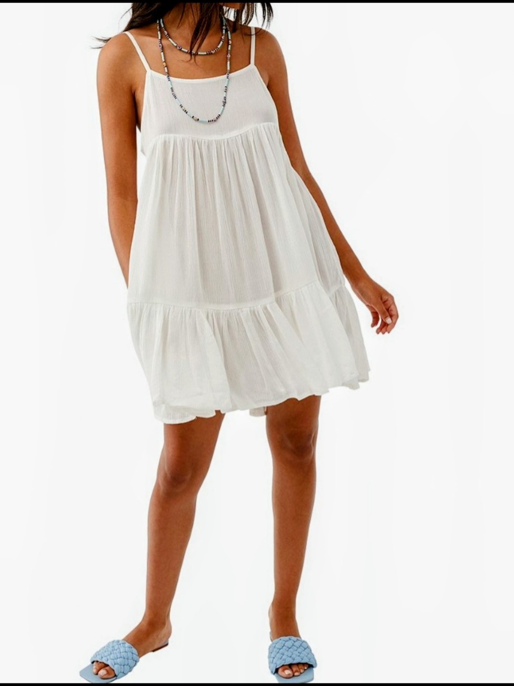 O'Neill Saltwater Solids Rilee Scoop Neck Mini Dress Swim Cover-Up